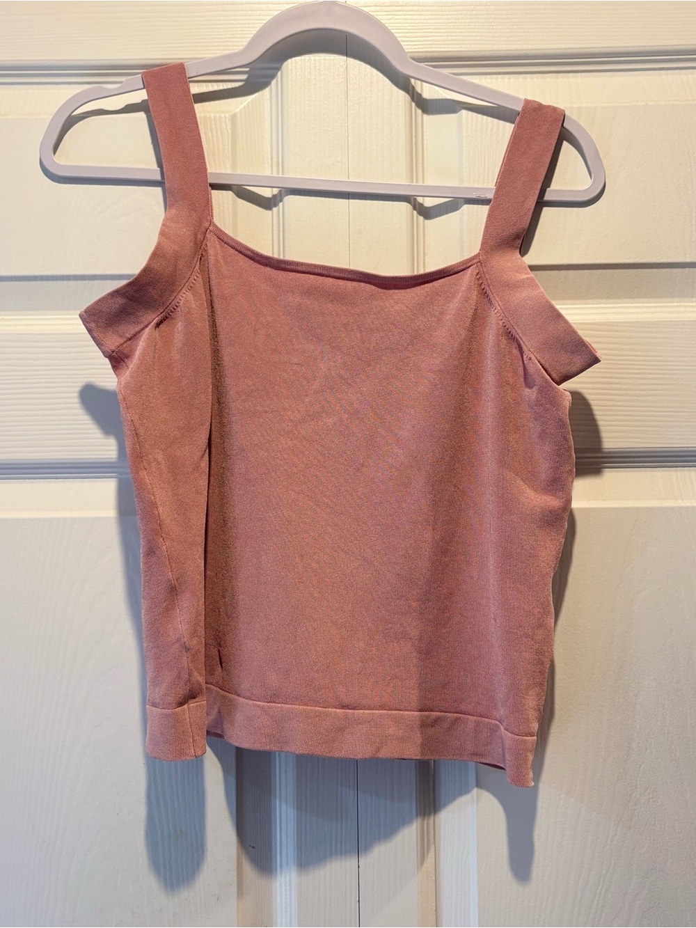 Lafayette 148 New York Pink Square-Neck Camisole Cami Silk Blend Layering Sz M